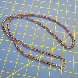Purple Iridescent Beaded 32" Necklace